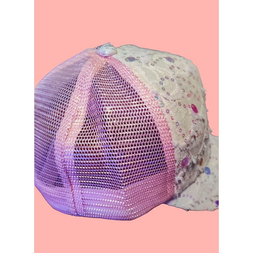 Sparkly Baseball Cap with Lace